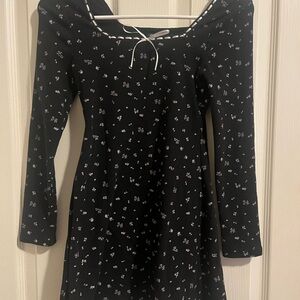 Art Class Black and White Floral Dress